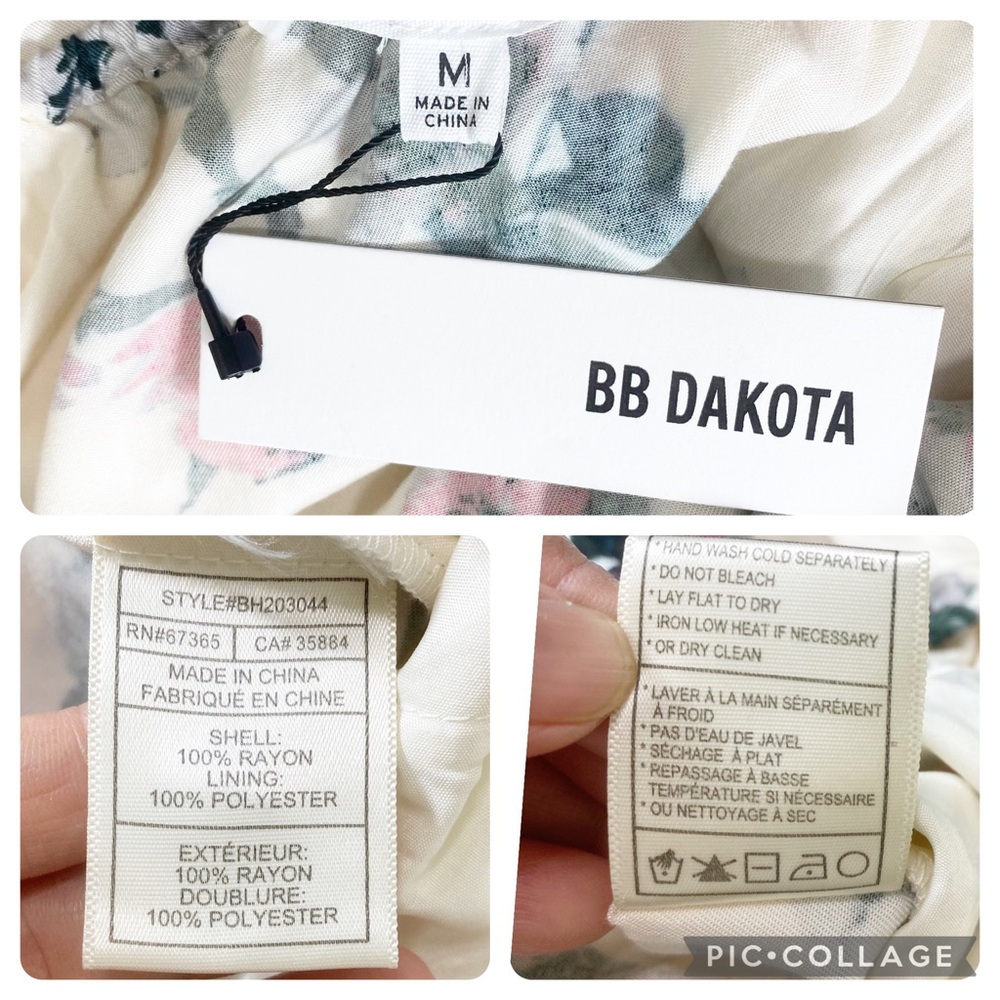 BB Dakota Romper Dress Floral Festival Dress Christmas Elastic Waist Pockets M - Picture 12 of 12